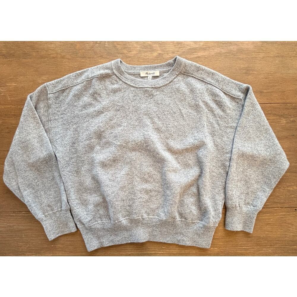 Madewell Gray Merino Wool Blend Crewneck Sweater Women’s Minimalist